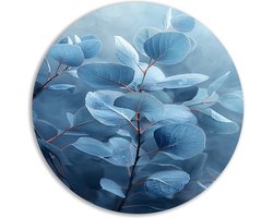 Bladeren wandbord - Planten muurcirkel - Wandcirkel Takken - Klassiek schilderijen - Wandcirkel - Woonaccessoires muurcirkel aluminium 90x90 cm
