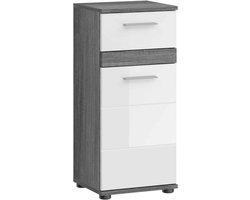 Blake staande kast wit hoogglans MDF TZ rook zilver NB - 31x35x79cm
