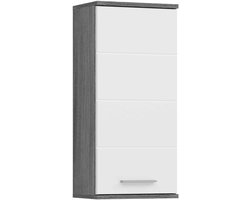 Blake wandkast wit hoogglans MDF TZ rook zilver NB - 25x35x77cm