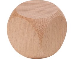 Blanco Houten Dobbelsteen - 60 x 60 mm