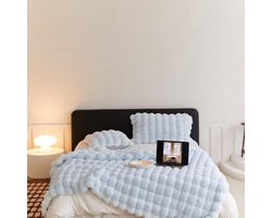 Blanket - Deken - Superzachte Woondeken – Hemelsblauw (100 × 160 cm) – Polyester Microvezel – Luxueus en Geborsteld – Voor Bank & Bed