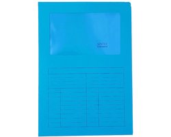 Blasetti documentenmappen met venster - SINTEX LICHTBLAUW documentenmap voor kantoor, A4-formaat, kleur lichtblauw, verpakking van 50, 120 g/m² papier, aan twee zijden open.