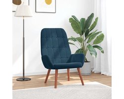 Blauw Fluwelen Zitmeubel, fluwelen stoel met zachte fluwelen stof en robuust metalen frame voor hoog comfort in de woonkamer of kantoor, 1 stuk