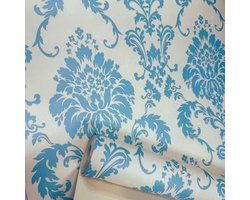 blauw wit barok behang Retro vintage