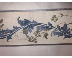 blauw zilver behangrand rasch 482614