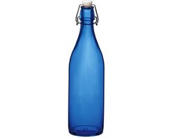 Blauwe giara fles met beugeldop
