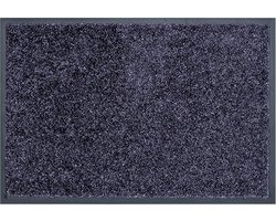 Blauwe Grijze Deurmat - Vuilafvangmat 90x150 cm - Antislip Looproute voor Binnen - Decoratie voor Thuis