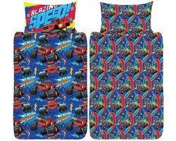 Blaze dekbed - eenpersoons met 1 kussensloop - Blaze en de Monsterwielen dekbedovertrek - dubbelzijdig