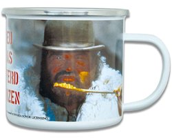Blechwaren Fabrik Braunschweig Bud Spencer Enamel Mok / Beker Ohne Heu kann das beste Pferd... Cups & Mok / Bekers