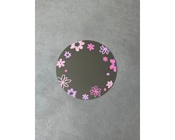 Blemzstudio - bloemen spiegel - 30 cm - rond