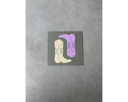 Blemzstudio - cowboy boots spiegel - 15 cm - vierkant