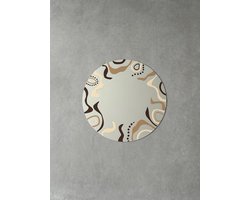 Blemzstudio - crazy wave spiegel bruin - 30 cm - rond