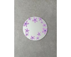 Blemzstudio - flowerfield spiegel paars - 20 cm - rond