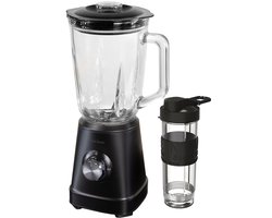 Blender 1000W - 1.5L - Smoothie Maker - Inclusief beker to go 570ml - Glas - Zwart - Vivid Green