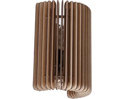 Blij Design Moderne Wandlamp E27 Edge 1 Lichtpunt Naturel Hout Woonkamer Gang/Hal