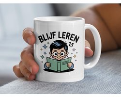 Blijf Leren Mug, Studenten Cadeau, Leraar Waardering, Lezen is Cool, Educatieve Koffiemok, Motivatie Mug, Terug naar School