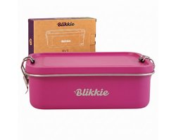 Blikkie RVS Lunchbox met Divider - Broodtrommel voor Kinderen - RVS Bento Box - BPA-Vrij - Makkelijk te Openen - 1200 ml - Fel Roze