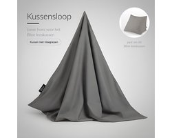 Bline Leeskussen Hoes - Wasbare Kussensloop - 65 x 50 x 45 cm - Grijs