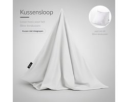 Bline Leeskussen Hoes - Wasbare Kussensloop - 65 x 50 x 45 cm - Wit