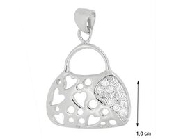 Blinx Jewels Zilveren Hanger Theepot Steentjes Zirkonia