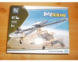 Blocki Bouwstenen my army legerhelikopter