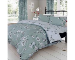 Bloem Dekbedovertrek Double - Blossom Beddengoed Set Met Kussensloop - Polycotton Stof - Eend Ei (200 x 200 cm)
