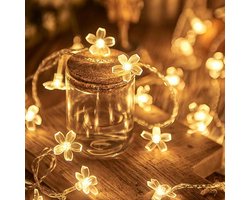 Bloem Fee Lamp, Batterij Aangedreven (exclusief) Indoor String Lamp, 40LED Cherry Blossom Lamp, Waterdichte Decoratie, Geschikt Voor Camping, Tuin Heking, Verjaardag, Terras, Binnenhof, Trouwfeest, Slaapkamer