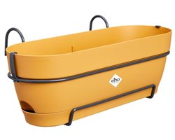 Bloembak Balkon Ø 128 x H 17,8 cm - Honinggeel - Duurzaam en Lichtgewicht