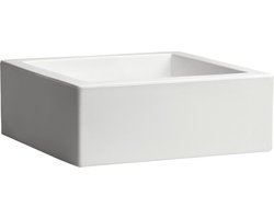 Bloembak Balkonbak Minos 25x25x12cm WIT Nicoli