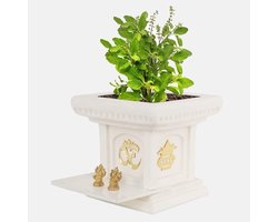 Bloembak - Bloempot Planter - Planten Binnen Buiten - Aangenaam Marmer Fins - 285 x 255 cm - Wit