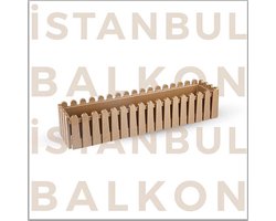 Bloembak goudkleurig Istanbul 14L vensterbank & balkon 80x20 waterdrainage