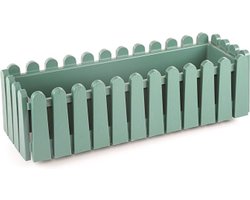 bloembak groen Istanbul 9L voor vensterbank & balkon 55x20 met waterdrainage