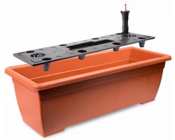Bloembak met bewateringssysteem terracotta - 11 L