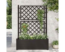 Bloembak met latwerk - Plantenbak met rek - Klimplanten Presenteren - Groot volume 90L