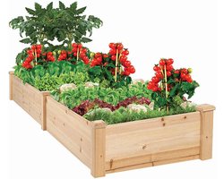 Bloembak - Plantenbak - 2 delig - LUXE UITGAVEN - Moestuinbak - Bak - Luxe plantenbak - Moestuin - WOODEN EDITION - BESTSELLER