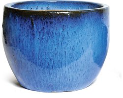 Bloembak Pot egg d50 cm h40 cm blauw Mcollections