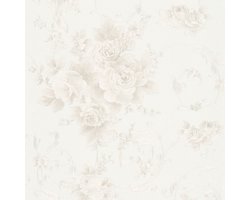 Bloemen behang Profhome 306472-GU vliesbehang licht gestructureerd met bloemen patroon mat grijs bronzen wit 5,33 m2