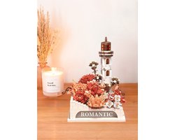 Bloemen bouwpakket – 3D bouwstenen – DIY decoratie – Bouwblokken - Boeket - Miniblocks - Romantic Light