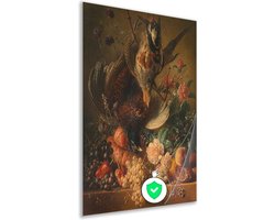 Bloemen en gevogelte - Georgius Jacobus Johannes van Os poster - Vogel poster - Wanddecoratie Dieren - Wanddecoratie modern - Woonkamer posters - Kunst aan de muur poster 40x60 cm