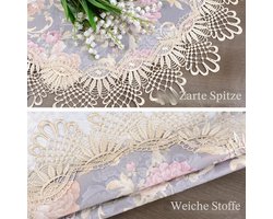 Bloemen Kant Jacquard Ronde Onderzetter, Gehaakte Plaatsmat Theeset Onderzetter Tafelkleed Decoratiehoes voor Thuis Dressoir Eettafel