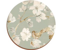 Bloemen Vogel Kurk-Backed Premium Ronde Placemats Set van 4 met Eend