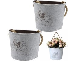 Bloemenmand plantenbakken hangpotten wandvaas halfronde hangende bloembakken voor binnen en buiten decoratie voor binnenplaats tuindecoratie vetplanten kruidenwand 2 stuks