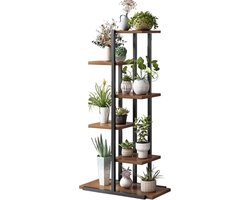 Bloemenstandaard - Bloembed - boekenkast - Plantenrek met 6 Planken