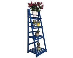 Bloemenstandaard Houten - Plantenladder Display - Planten Tonen - 4 Tier Ontwerp - Niet Gespecificeerd - Blauw