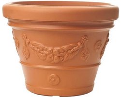 Bloempot Buiten Rond Idra Festonato 50cm TERRACOTTA Teiplast