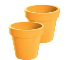 Bloempot Buiten Rond Lofly 16cm INDIAAN GEEL Prosperplast / 2 STUKS ! /