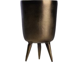 Bloempot Canzo - Metaal - Koper - 16x25x16 cm (BxHxD)