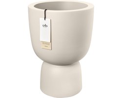Bloempot Coupe - Verhoogde Pot - Planten Presenteren - Uniek Coupe Design - 35 cm - Linnen Wit
