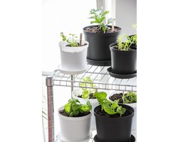 Bloempot CULTIVATE, diameter: 120 mm, grijs