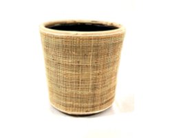 Bloempot - Drypot - Naturel - Ø42cm - Webbing Blond - Het Mandenhuys